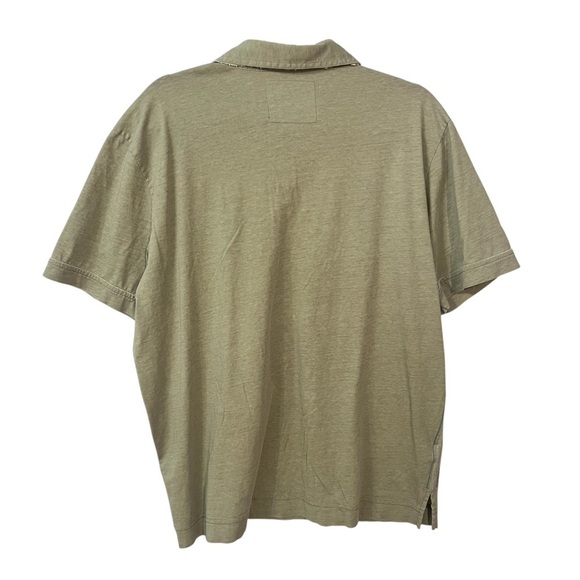 Tommy Bahama polo shirt L large Light green 100% Cotton Mens Raw edge collar - Picture 2 of 8